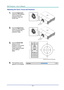 Page 31— 22 — 
Adjusting the Zoom, Focus and Keystone 
1.  Use the Image-zoom  
control (on the projector 
only) to resize the 
projected image and 
screen size. 
 
2.  Use the Image-focus  
control (on the projector 
only) to sharpen the 
projected image. 
 
3.  Use the KEYSTONE 
buttons (on the 
projector or the remote 
control) to correct 
image-trapezoid (wider 
top or bottom)  
effect. 
 Remote control and OSD panel 
4.  The keystone control  
appears on the display.  
     