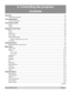 Page 39Rev E October 2014 Page 4.1
4. Controlling the projector
Contents
Overview ...............................................................................................................................................4.3
Controlling the projector.....................................................................................................................4.3
The control panel...