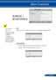 Page 5851... English
User Controls
SCREENIMAGE SETTINGOPTIONS
GENERAL 3D SETTINGS
3D STRUCTURE OFF
COMPUTER SELECT
EXITMOVE MOVE
3D INVERT 3D
OFF
FRAME PACKING
  3D
Choose “ON” to turn this item on for 3D images. (default: OFF)
3D
OFFON
  3D INVERT
 Choose “ON” to invert left and right frame contents.
 Choose “OFF” for default frame contents. 
3D INVERT
OFFON
	“3D INVERT” 
and
 “3D 
STRUCTURE
”only 
available when 3D 
is enabled.
	 Compatible 3D 
source, 3D content 
and active shutter 
glasses are required...