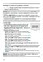 Page 2222
  In error state 
The Status Monitor displays a warning of an error with 
larger letters. Resolve the errors referring to the table 
of the sections "Related messages " (
118 ~ 120) and 
"Regarding the indicator lamps " (
121 ~ 123) when the 
warning is displayed. 
Displayed warnings are as below;
COVER: The lamp cover has not been properly fixed. Refer to the LAMP indicator blinking in the table  (
121).
FA N : The cooing fan is not operating. 
Refer to the TEMP indicator blinking...