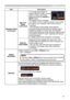 Page 9191
SECURITY menu
ItemDescription
PRESENTATION (continued) MULTI PC 
MODE
(continued) • To change from Single PC  
mode to Multi PC mode, press ►  
button to choose OK in the  
dialog and press the 
ENTER or  
INPUT button.
The display mode is changed.
• 
For details on how to switch the display mode to Multi 
PC mode on your computer, refer to the manual for 
“LiveViwer”.• The Presenter mode setting of the selected 
computer becomes valid when the display mode is 
changed to Single PC mode. Also, the...