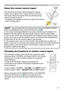 Page 2121
Changing the frequency of  remote control signal
The accessory remote control has the two choices on signal 
frequency Mode 1:NORMAL and Mode 2:HIGH. If the remote 
control does not function properly, attempt to change the 
signal frequency.
In order to set the Mode, please keep pressing the 
combination of two buttons listed below simultaneously for 
about 3 seconds.
(1) Set to Mode 1:NORMAL... VOLUME - and RESET buttons (2) Set to Mode 2:HIGH...  MAGNIFY OFF and ESC buttons
Please remember that the...