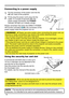 Page 1616
Setting up
Connecting to a power supply
1.Put the connector of the power cord into the 
AC (AC inlet) of the projector.
2.Firmly plug the power cord’s plug into the 
outlet. In a couple of seconds after the 
power supply connection, the POWER 
indicator will light up in steady orange.
►Please use extra caution when connecting the power cord, as 
incorrect or faulty connections may result in fire and/or electrical shock.
• Do not touch the power cord with a wet hand.
• Only use the power cord that came...