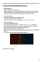 Page 4141
Operating
Using the EDGE BLENDING features
1. MODE (MANUAL)
OFF: Disables the Blending function.
MANUAL: Allows you to adjust Blending Region or Blending Level by using menu.
• IMAGE OPTIMIZER is not selectable when Blending is set to other than OFF .
• ECO MODE is not selectable when Blending is set to other than OFF.
2.  BLENDING LEVEL
Select BLENDING LEVEL with ▲/▼ buttons.
[1-25] can be selected with 
◄/► buttons.
Adjust the brightness of Blending Region according to the settings.
3. BLENDING...