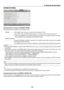 Page 127114
[POWER OPTIONS]
Selecting	Power-saving	in	[STANDBY	MODE]
Setting	the	power	consumption	in	the	standby	mode.
NORMAL ����������������In the standby mode, the power consumption of the projector is 0�5 W�
In the standby mode, the POWER indicator lights up in red while the STATUS indicator will go off�
•	 When	set	to	[NORMAL],	the	following	terminals	and	functions	will	be	disabled.	HDMI	OUT	terminals,	
Ethernet/HDBaseT port, LAN function, mail notification function
NETWORK STANDBY...