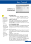 Page 5649... English
User Controls
SCREENIMAGE SETTINGOPTIONS
INFORMATION ADVANCED
STANDBY MODE
DIRECT POWER ON
AUTO POWER OFF (MIN)
OFF TIMER (MIN)
CONTROL PANEL LOCK NETWORK STANDBY
COMPUTER SELECT
EXITMOVE MOVE
OFF OFF
 
STANDBY MODE
NETWORK STANDBY:   Choose “NETWORK STANDBY” to 
save power dissipation further < 0.5W.
 NORMAL:  Choose “NORMAL” to return to normal standby. 
 DIRECT POWER ON
Choose “ON” to activate Direct Power mode. The projector will 
automatically power on when AC power is supplied,...