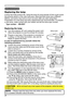 Page 9898
Maintenance 
Maintenance
A lamp has finite product life. Using the lamp for long periods of time could cause 
the pictures darker or the color tone poor. Note that each lamp has a different 
lifetime, and some may burst or burn out soon after you start using them. 
Preparation of a new lamp and early replacement are recommended.  To prepare 
a new lamp, make contact with your dealer and tell the lamp type number .
Replacing the lamp
Type number :   456-8527
1.Turn the projector off, and unplug the...