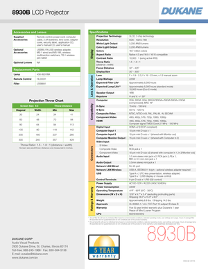 Page 4*  Actual lter life will vary by individual lter based on environmental conditions, selected operating mode, user settings and usage. H\
ours of average lter 
life specied are not guaranteed and do not constitute part of the product warranty.
**   Actual lamp life will vary by individual lamp based on environmental conditions, selected operating mode, user settings and usage. H\
ours of average lamp 
life specied are not guaranteed and do not constitute part of the product or lamp warranty. Lamp...