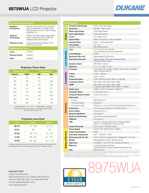 Page 4*   Actual filter life will vary by individual filter based on environmental conditions, selected operating mode, user settings and usage. H\
ours of average filter life specified are not guaranteed and do not constitute part of the product warranty.**   Actual lamp life will vary by individual lamp based on environmental conditions, selected operating mode, user settings and usage. H\
ours of average lamp life specified are not guaranteed and do not constitute part of the product or lamp warranty. Lamp...