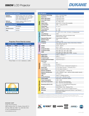 Page 4*   Actual lamp life will vary by individual lamp and based on environmental conditions, selected operating mode, user settings and usage. H\
ours of average lamp life specified are not guaranteed and do not constitute part of the product or lamp warranty. Lamp brightness decreases over time.**   Actual filter life will vary by individual filter and based on envir\
onmental conditions, selected operating mode, user settings and usage. H\
ours of average filter life specified are not guaranteed and do not...