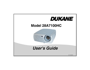 Page 1Users Guide
Model 28A7100HC
401-599-00 