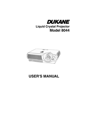 Page 1Liquid Crystal Projector
Model 8044
USERS MANUAL 