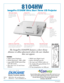 Page 18104HW
ImagePro 8104HW Ultra Short Throw LCD ProjectorThe ImagePro 8104HW features a short throw 
distance to allow placement where the user shadow  does not appear. 
• 2500 Lumens Brightness 
• WXGA Resolution, 1280 x 800  
• Large 4000 HOUR hybrid filter   
with side access
• Ultra short 4 to 15 inch throw   
distance
WALL MOUNT
FLOOR MOUNT
FEATURES
Education. Presentation. Inspiration.
T   H   E      A   L   L      N   E   W
Convey by Dukane delivers control of classroom audio visual assets in sync...