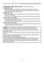 Page 1010
RS-232C Communication (continued)
3. Response code / Error code ("h" shows hexadecimal)
(1)   
ACK reply : 06h 
When the projector receives the Set, Increment, Decrement or Execute 
command correctly, the projector changes the setting data for the specified 
item by [Type], and it returns the code.
(2)   NAK reply : 15h 
When the projector cannot understand the received command, the projector 
returns the error code. 
In such a case, check the sending code and send the same command again.
(3)...