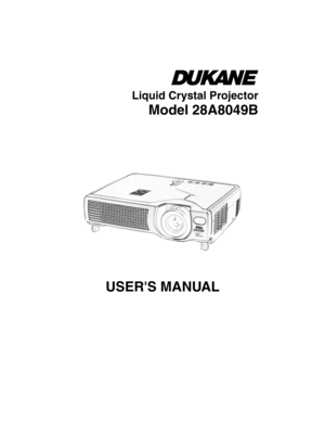 Page 1Liquid Crystal Projector
Model 28A8049B
USERS MANUAL 