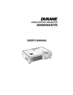 Page 1LIQUID CRYSTAL PROJECTOR
28A8049A/8755
USERS MANUAL 
