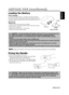 Page 15ENGLISH-5
B B B B
E E E E
F F F F
O O O O
R R R R
E E E E
       
U U U U
S S S S
E E E E
       
( ( ( (
c c c c
o o o o
n n n n
t t t t
i i i i
n n n n
u u u u
e e e e
d d d d
) ) ) )
ENGLISH
Replace the batteries when remote control transmitter operation becomes difficult.NOTE
CAUTION• Make sure the handle is fixed before carrying the projector with
the handle. If the projector should be dropped from the handle should be off,
it could result in an injury, and continued use could result in fire or...
