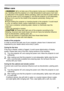 Page 47
45

Maintenance
WARNING  ►Do not take care of the projector during use or immediately after 
use. Handling while the projector is in a high temperature could cause a burn and/
or malfunction to the projector. Before operating, make sure that the power switch is 
off, that the power cord is not plugged in, and that the projector is cool adequately.
►Never try to care for the inside of the projector personally. Doing is so 
dangerous. 
►Avoid wetting the projector or inserting liquids in the projector. It...