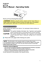 Page 3


Projector
8776
User's Manual – Operating Guide
Thank you for purchasing this projector.
WARNING  ►Before using this product, please read the "User's Manual - 
Safety Guide" and related manuals to ensure the proper use of this produ\
ct. 
After reading them, store them in a safe place for future reference.
About this manual
Various symbols are used in this manual. The meanings of these symbols are 
described below. 
WARNING This  symbol  indicates  information  that,  if  ignored,...