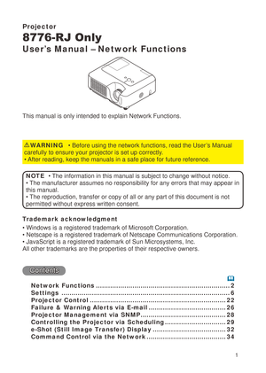 Page 87
Projector
8776-RJ Only
User