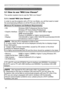 Page 134
44

3. How to use Projector software – Basics -
This section explains how to use the “MIU Live Viewer”.
3.1 How to use “MIU Live Viewer”
3.1.1. Install “MIU Live Viewer”
In order to use the projector with a PC for Live Mode, you will first need to install 
the accompanying software on all the PCs you will be using.
 
• OS:    Windows 2000 Professional Service Pack4, 
 Windows XP Home Edition/Professional
• Graphic Interface:    DirectX 6.1a or higher; Video RAM 4MB or higher 
 (8MB recommended)
• CPU:...