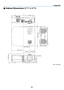 Page 69
61
7. Appendix
 Cabinet Dimensions 8777 & 8779
Although the appearance is slightly different, the VT695, VT595, VT590, VT490, VT59 and VT49 are the same in
dimensions.
SELECT
MENU
EN TE REXITLAMP
STATUS
POWER
ON/STAND BYAUTO ADJ.
SOURCE
ZOOM
FOCUS
PUSH
120.8 (4.8)
258.3 (10.2)
65.3 (2.6)
308.7 (12.2)
71.35 (2.8)
83 (3.3)
S ELE C TE
N TE REXITL A M P
S TA TU S
P O W ERO
N/S
TA N D B
YAU TO  A
D J.
S
O URCE
AUDIO OUT
AUDIO IN
MONITOR OUT (COMP 1)
COMPUTER 1 IN
AUDIO IN
S-VIDEO
IN
VIDEO IN PC CTRL
L
R...