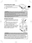 Page 8
7
ENGLISH

HOMEPAGE UPPAGE DOWNEND
VIDEOSEARCH
FREEZEOFFONMAGNIFYASPECTAUTOBLANK
MUTEVOLUME
KEYSTONEMY BUTTONPOSITION1 2
ESCENTERMENU
RESET
COMPUTER

Connecting power supply
. Put the connector of the power cord into the 
AC inlet of the projector.
2. Firmly plug the power cord’s plug into the 
outlet. 
WARNING  ►Please use extra caution when connecting the power cord, as 
incorrect or faulty connections may result in fire and/or electrical shock.
• Only use the power cord that came with the...