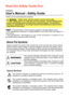 Page 121
1
About The Symbols
 Varioussymbolsareusedinthismanual,theuser’smanualandontheproduct
itselftoensurecorrectusage,topreventdangertotheuserandothers,andto
preventpropertydamage.Themeaningsofthesesymbolsaredescribedbelow.
Itisimportantthatyoureadthese descriptionsthoroughlyandfullyunderstand
thecontents.
Projector
User's Manual - Safety Guide
Typical Symbols
 Th issym b ol i n d i c atesan a d d iti o n al w arn i ng ( i n c l u d i ngc a uti o n s ).An
illustration isprovided toclarify thecontents....