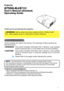 Page 3
1
Projector
8755G-RJ/8782
User's Manual (detailed) 
Operating Guide
Thank you for purchasing this projector.
WARNINGBefore using this product, please read the “Safety Guide”
 first.  After reading, store in a safe place for future reference.
About this manual
Various symbols are used in this manual. The meanings of these symbols are 
described below. 
WARNING This sym bol indicates info rmation tha t, if ignored, c ould po ssibly 
result in personal injury or even death due to incorrect handling....