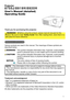 Page 11
Projector
8755J/8919H/8920H
User's Manual (detailed)  
Operating Guide
Thank you for purchasing this projector.►Before using this product, please read all manuals for this 
product. Be sure to read “Safety Guide” first. After reading them, store them in a 
safe place for future reference. WARNING
• The information in this manual is subject to change without notice.
• The manufacturer assumes no responsibility for any errors that may appear in 
this manual.
• The reproduction, transfer or copy of...