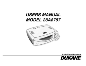 Page 1Audio  Visual Pr oducts
USERS MANU AL
MODEL 28A8757 