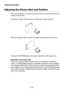 Page 41E-41
PROJECTING AN IMAGE
Adjusting the Picture Size and Position
Place your projector on a flat level surface and ensure that the projector is
square to the screen.
Lift the front edge of the projector to center the image vertically.
Move the projector left to center the image horizontally on the screen.
Use the 3D REFORM feature for proper adjustment. See page E-44.
Geometric Correction Tool
If you use a special shaped screen such as a cylindrical or spherical
screen, a downloadable program, Geometric...