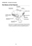 Page 6E-6
Part Names of the Projector
SELECTCNACELTERNEEMNUS
O
U
R
C
E
A
U
T
O
 
A
D
J
U
S
TO
N S
T
A
N
D
 B
YSTATUS
POWER LAMPA
L
I
G
N
M
E
N
TPC-CARD
INTRODUCTION  Part Names of the Projector
Ventilation (outlet)Heated air is exhausted
from here
*This security slot supports the MicroSaver® Security System.
MicroSaver® is a registered trademark of Kensington Microware Inc.
The logo is trademarked and owned by Kensington Microware Inc.
Built-in Security Slot
(  )*
Adjustable Tilt Foot Lever(See page E-42)...