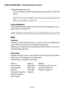 Page 119E-119
USING ON-SCREEN MENU  Menu Descriptions & Functions
[Page 1]
Source Name
Input Terminal
Entry No.
Horizontal Frequency
Vertical Frequency
Sync Polarity[Page 2]
Signal Type
Video Type
Sync Type
Interlace[Page 3]
Remaining Lamp Time (%)
Lamp Hour Meter (H)
Projector Usage (H) Changing Background Logo:
You can change the default background logo using the PC Card Files
feature.
NOTE: File size must be 256KB or less. Other file formats than JPEG and
BMP are not available. See page E-59.
Using...