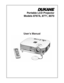 Page 1 Portable LCD Projector
Models 8767A, 8771, 8070
User's Manual 