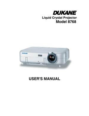 Page 1Liquid Crystal Projector
Model 8768
USERS MANUAL 