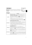 Page 455
AUTO Menu
With the AUTO menu, the four items shown in the Table below can
be performed.
Please perform each operation in accordance with the instructions
in the Table.
ItemDescription
ADJUST
Auto Adjust (for RGB):Automatically adjusts H POSITION, V POSITION, H
PHASE, and H SIZE. Use this function with the maximum window size.
Auto Adjust (for VIDEO/S-VIDEO):This function automatically selects the
appropriate signal mode depending on input signals. This is only performed if
AUTO is selected on the VIDEO...