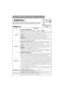 Page 46MULTIFUNCTIONAL SETTINGS (continued)
6
SCREEN Menu
With the SCREEN menu, the five items shown in the Table below can be performed.
Please perform each operation in accordance with the instructions in the Table.
SCREEN Menu
ItemDescription
BLANK
Selection of BLANK Screen:MyScreen ORIGINAL .. . . ..The BLANK Screen may be voluntarily selected. The BLANK Screen is displayed when the screen
has been erased (i.e., made to vanish) by manipulating the BLANK button (please refer to the
“Temporarily Blanking the...