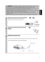 Page 53
ENGLISH
1Connect your devices to the projector
Connect your computer, VCR and/or other
devices you will be using to the projector.
Insert the batteries into the remote
control2
3Connect the power cord
(1) Connect the connector of the electrical power cord to the AC inlet of the main unit.
(2) Firmly plug the power cords plug into the outlet
WARNINGPrecautions to observe in regards to the power cord:Please use extra
caution when connecting the projectors power cord as incorrect or faulty
connections...