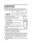 Page 34
22
Multifunctional settings
Multifunctional settings
Using the menu function
This projector has the following menus: PICTURE, IMAGE, INPUT, SETUP, 
SCREEN, OPTION and EASY MENU. Each of these menus is operated using the 
same methods. The basic operations of these menus are as follows.
1. Press the MENU button on the remote control or one of the 
cursor buttons on the projector.
   
The advanced MENU or EASY MENU will appear
. 
2. Use the cursor buttons ▲/▼ to select a menu.
 At the EASY MENU 
If you...