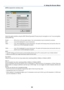 Page 103
93
6. Using On-Screen Menu
[WEP] (required for wireless only)
Select this option whether using the WEP (Wired Equivalent Privacy) key for encryption or not. To use encryption,
specify WEP key.
Disable .................. Will not turn on the encryption feature. Your communications may be monitored by someone.
64bit ...................... Uses 64-bit datalength for secure transmission.
128bit .................... Uses 128-bit datalength for secure transmission. This option will increa\
se privacy and...