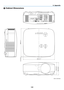 Page 132
122
9. Appendix
 Cabinet Dimensions
150.5/5.9 358/14.1
4.7/0.19
168.3/6.63
399/15.7
3D REFORM
SELECT MENU
E
X ITENTERAUTO ADJUST SOURCE ON/STAND BYPOWER STATUS LAMP PC CARD
LENS SHIFT
LEFT RIGHT
D O W NUP
Unit: mm/inch 