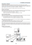 Page 29
19
LAN
Connecting to a Network
The 8806 comes standard with a LAN port (RJ-45) which provides a LAN connectio\
n using a LAN cable.
Placing the optional wireless LAN card (NWL-100*) in the PC card slot \
of the projector also provides a wireless LAN
connection. To use a LAN connection, you are required to assign an IP address to the projector. For setting the LAN
mode, see page 
89 (From the menu, select [Setup] → [Installation]  → [LAN Mode])
With the LAN connection, two features are available:...