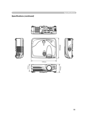 Page 67
55

Speciﬁcations
Speciﬁcations (continued)
NN
NN
NN
NN 