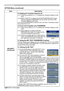 Page 52
5

OPTION Menu
ItemDescription
SECURITY(continued)
4.3 Setting the Transition Detector off
4.3-1   Follow the procedure in 4.1-1 to display the Transition Detector on/off menu.
4.3-2 
 
Select TURN OFF to display the ENTER PASSWORD BOX (large). 
Enter the registered PASSWORD and the screen will return to the Transition Detector on/off menu.If an incorrect PASSWORD is input the menu will close. If necessary repeat the process from 4.3-1.
4.4 If you have forgotten your PASSWORD
4.4-1   Follow the...