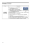 Page 54
54

OPTION Menu
ItemDescription
SECURITY(continued)
5.3-3  Turning the MY TEXT PASSWORD off
(1)   Follow the procedure in 5.3-1 to display the MY 
TEXT PASSWORD on/off menu.
(2) 
 
Select TURN OFF to display the ENTER 
PASSWORD BOX (large). Enter the registered PASSWORD and the screen will return to the MY TEXT PASSWORD on/off menu. If an incorrect PASSWORD is input, the menu will close. If necessary, repeat the process from 5.3-3(1)
5.3.4 If you have forgotten your PASSWORD.
(1)   Follow the procedure...