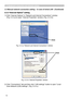 Page 108
14

2.3 Manual network connection setting – In case of wired LAN - (Cont\
inued)
2. Equipment connection and network setting
1)  Click “Internet Options” in “Network and Internet Connections” window  
(Fig. 2.3.3.a) to open “Internet Properties” window. (Fig. 2.3.3.b)
2.3.3 “Internet Option” setting
Fig. 2.3.3.a “Network and Internet Connections” window
Click
Fig. 2.3.3.b “Internet Properties” window
2)  Click “Connections” tab and then click “LAN settings” button to open “Local 
Area Network (LAN)...