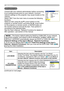 Page 56
54

(continued on next page)
ItemDescription
LIVE MODE

Selecting this item sets the projector onto the “Live Mode”. On the “Live Mode”, the projector displays the images from the PC \
via Network, supported by “MIU Live Viewer”. ( 1.1 Live Mode of the User’s Manual - Network Functions, last section of this manual).
PC-LESSPRESENTATION
Selecting this item displays the PC-LESS PRESENTATION menu.Using the menu is able to make the projector display the images stored in SD card or USB memory, and realizes...