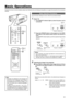 Page 2525
MENU
V-KEYSTONEPC LAMP
H-KEYSTONE VOL.
EXIT
ENTER
VIDEO
TEMPSTAND BYOPERATE
1-2
2
QUICK ALIGN. PC VIDEOVOLUME
PRESET HIDE
ENTER
MENU EXITFREEZE
OPERATE
V-KEYSTONEH-KEYSTONESCREENDIGITAL
ZOOM
FOCUS
W
S
1-2
2
LAMP TEMPSTAND BYOPERATE
Light on
  Projector: Indicator part
LAMP TEMPSTAND BYOPERATE
Light on
OPERATEOPERATE
Projector: 
Control panelRemote control 
unitProjector : Indicator
Basic Operations
Note
•Messages are displayed in the language set
by the user in the “Language” menu. The pre-
set...