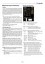 Page 11110-11
⁄0 Operation Using an HTTP Browser
Overview 
The use of HTTP server functions will allow control of the projec- 
tor from a web browser without the installation of special soft-
ware. Please be sure to use “Microsoft Internet Explorer 4.x” or a
higher version for the web browser. (This device uses “JavaScript”
and “Cookies” and the browser should be set to accept these
functions. The setting method will vary depending on the version
of browser. Please refer to the help files and the other informa-...